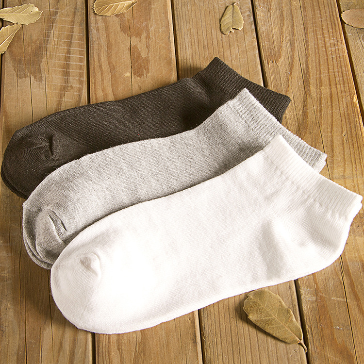 襪子夏季男士滌棉學生白棉襪均碼透氣純色淘寶贈品襪子批發・進口・工廠・代買・代購