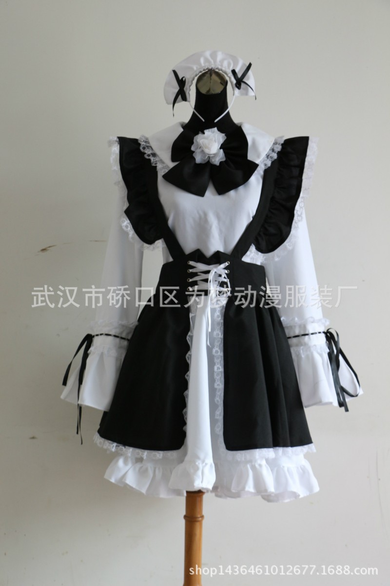 現貨cosplay 經典款女僕裝 黑白女僕裝 女僕裝COS工廠,批發,進口,代購