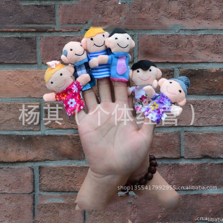 熱銷爆款兒童手指偶毛絨玩具（6個一套）益智早教玩具廠傢直銷工廠,批發,進口,代購