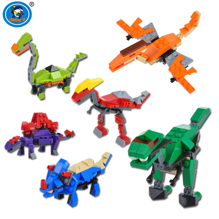 6043-6048創意玩具 兒童3變恐龍小顆粒拼裝積木廠傢直銷一件代發批發・進口・工廠・代買・代購