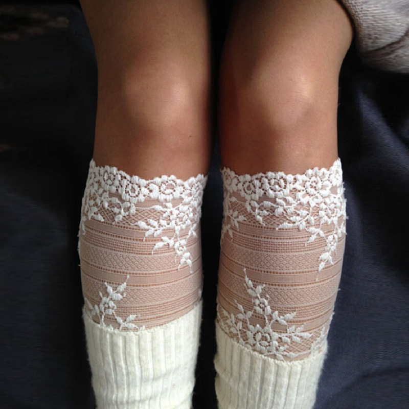 新款瘦小腿蕾絲腿套 歐美彈力花紋蕾絲腳套時尚襪套批發・進口・工廠・代買・代購