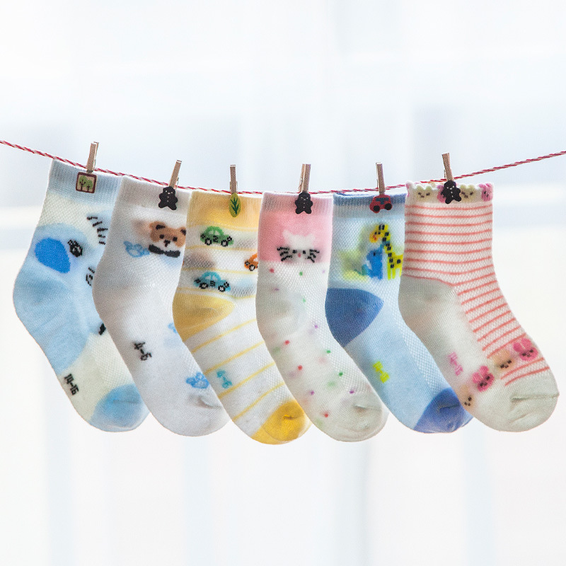 新款夏季網眼童襪 外貿全棉兒童襪子 韓國卡通純棉無骨兒童襪批發・進口・工廠・代買・代購