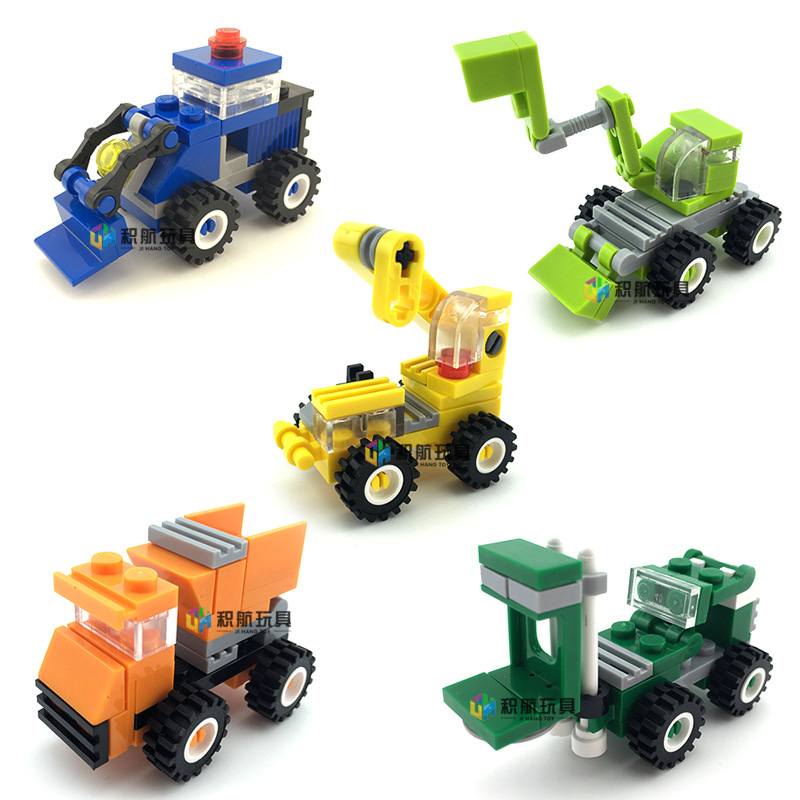 啟蒙1216-1220工程車拼裝積木玩具組裝塑料益智力小玩具兒童禮物批發・進口・工廠・代買・代購