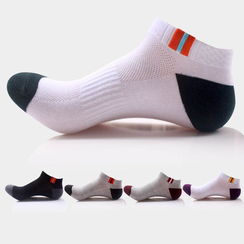新款 純棉男士襪子 透氣網紋運動襪 籃球襪 戶外登山襪 船襪批發工廠,批發,進口,代購