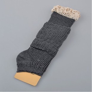 蕾絲花邊秋季新款針織純棉堆堆襪套 日單踩腳長筒毛線女襪子工廠,批發,進口,代購