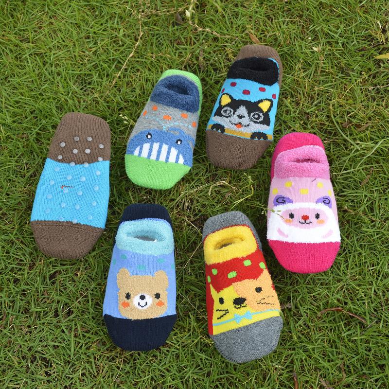 韓國純棉毛圈加厚短船襪寶寶防滑兒童地板襪套嬰兒毛巾學步襪子鞋批發・進口・工廠・代買・代購