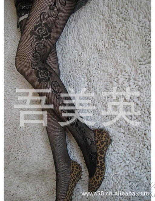Y41批發供應提花網襪復古連褲襪黑色網眼襪時尚網襪蕾絲工廠,批發,進口,代購