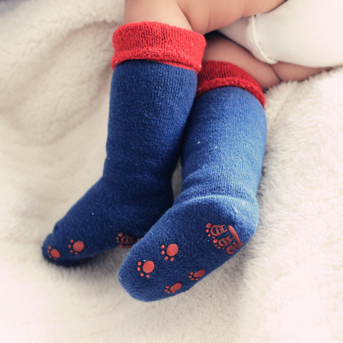 足月月秋冬品質嬰兒中筒襪翻邊毛圈加厚冬季無骨手縫寶寶純棉襪工廠,批發,進口,代購