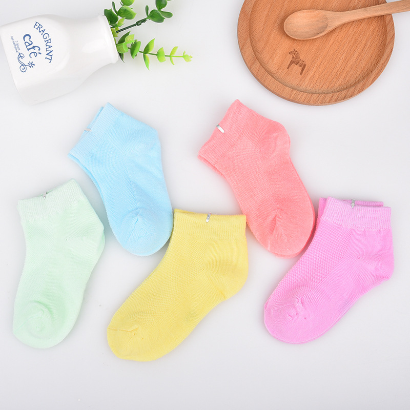 2016夏季純棉童襪純色網眼透氣寶寶短襪大猴兒童棉襪子廠傢批發工廠,批發,進口,代購