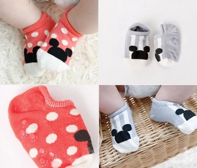 韓國新款春夏米奇男女寶寶船襪 防滑兒童襪子 卡通嬰兒襪批發批發・進口・工廠・代買・代購