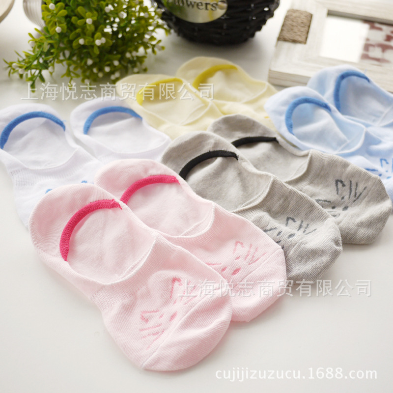 NEW高端新款夏款童襪兒童女童男童寶寶棉襪子隱形船襪矽膠貓咪批發・進口・工廠・代買・代購