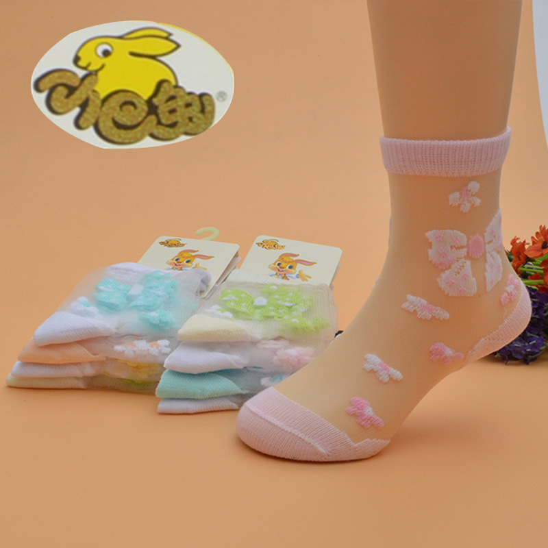小巴兔兒童絲襪 超薄夏季水晶短襪子 可愛卡通蝴蝶 寶寶絲襪工廠,批發,進口,代購
