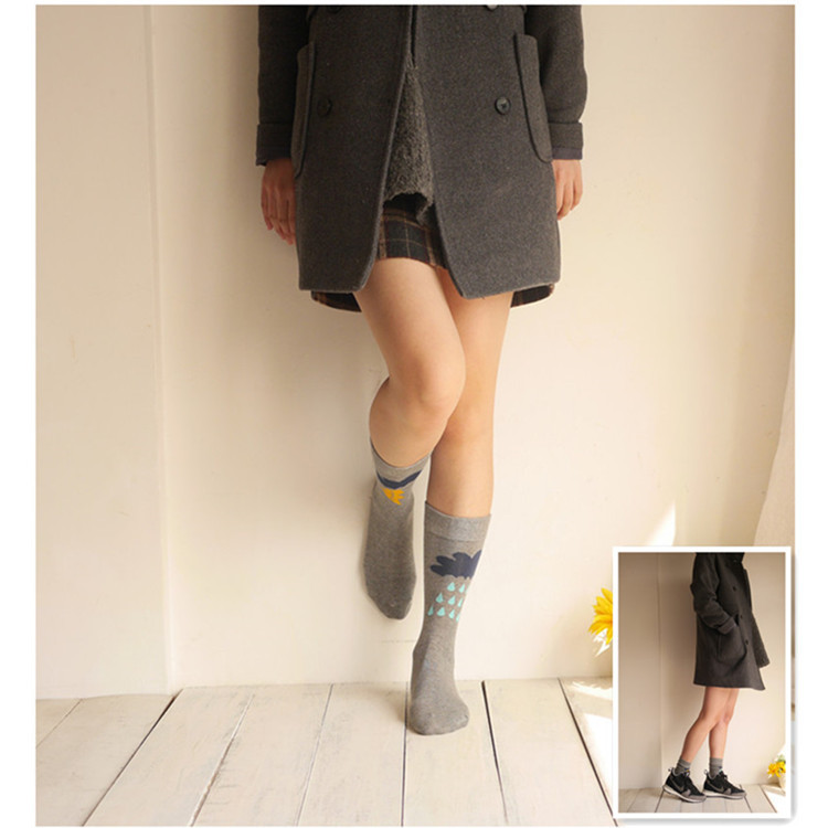 2016新款全棉個性卡通堆堆襪 俏皮小雨閃電可愛襪子一件代發襪子批發・進口・工廠・代買・代購