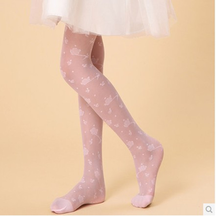 兒童連褲襪 女童白色提花絲襪 大童夏季超薄舞蹈襪 新品處銷工廠,批發,進口,代購