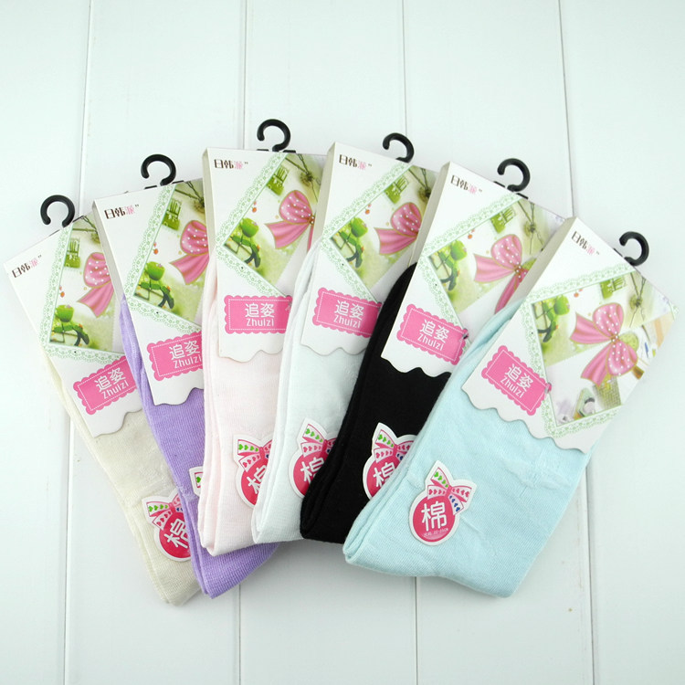 2015新款日韓棉襪 女式中筒百搭襪  蝴蝶結獨立包裝彩色襪子工廠,批發,進口,代購