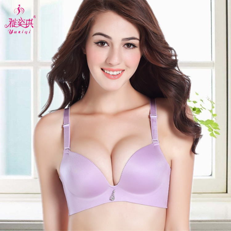 雅姿琪春夏新品美人條按摩光麵無鋼圈調整型半件圍胸罩少女內衣工廠,批發,進口,代購