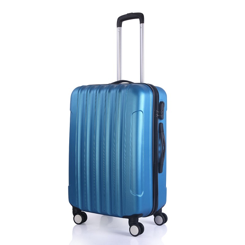 促銷品行李箱 定製LOGO拉桿箱萬向輪旅行箱 豎條紋20寸 ABS登機箱工廠,批發,進口,代購