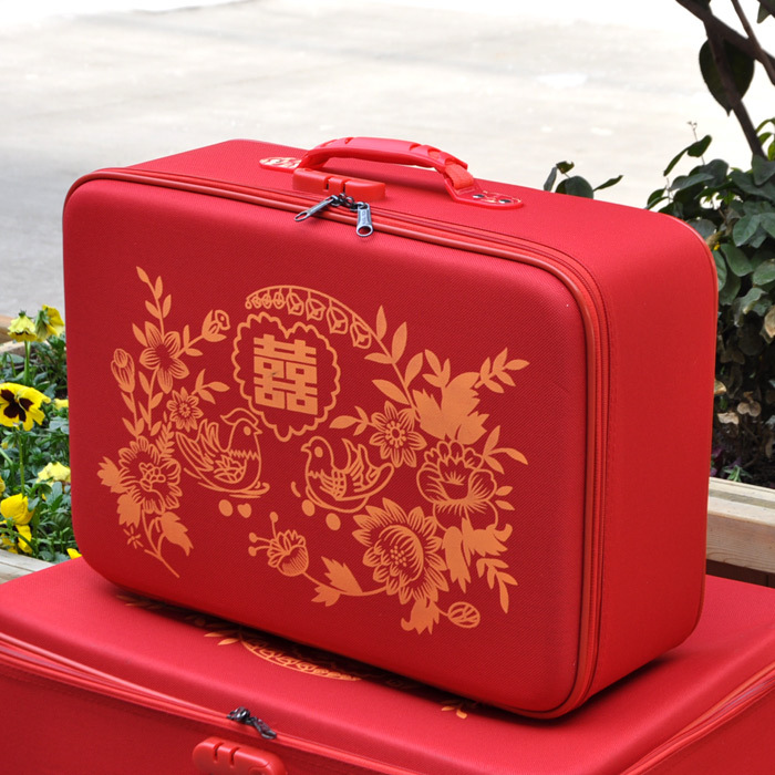 時尚大紅色結婚箱超低價20寸24寸陪嫁箱子旅行箱包行李箱手提箱工廠,批發,進口,代購