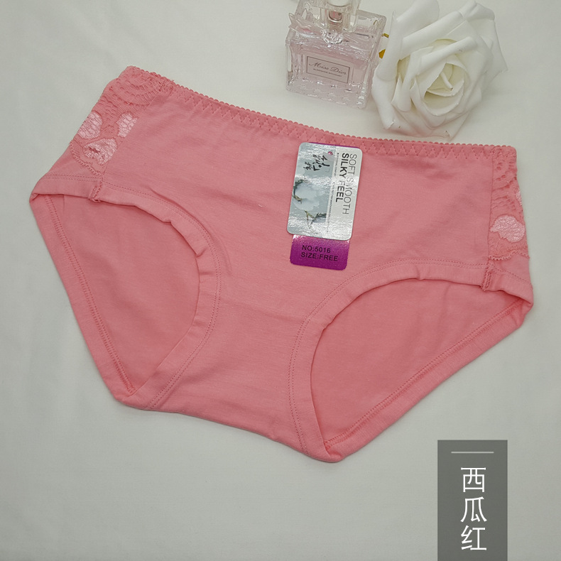 嬌興姿5016女士純棉蕾絲包邊三角褲 透氣性感中腰內褲女性工廠,批發,進口,代購