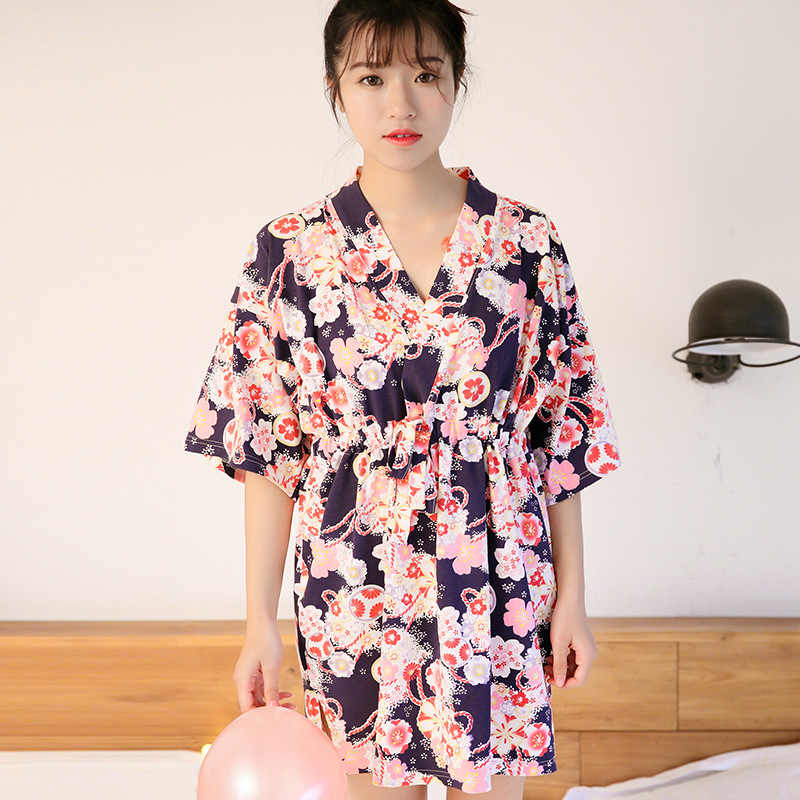 日式系櫻花睡裙夏季短袖櫻花和服甜美可愛傢居服工廠,批發,進口,代購