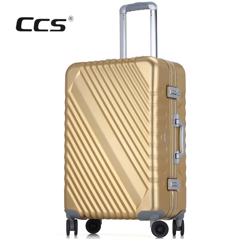 CCS高端商務萬向輪男女旅行行李箱鋁鎂合金拉桿箱海關鎖登機箱批發・進口・工廠・代買・代購
