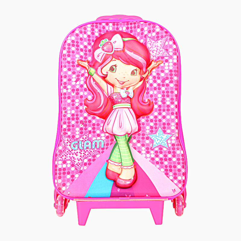 GUOLELE/果樂樂草莓女孩3D兒童拉桿箱EVA行李箱小學生16寸書包批發・進口・工廠・代買・代購