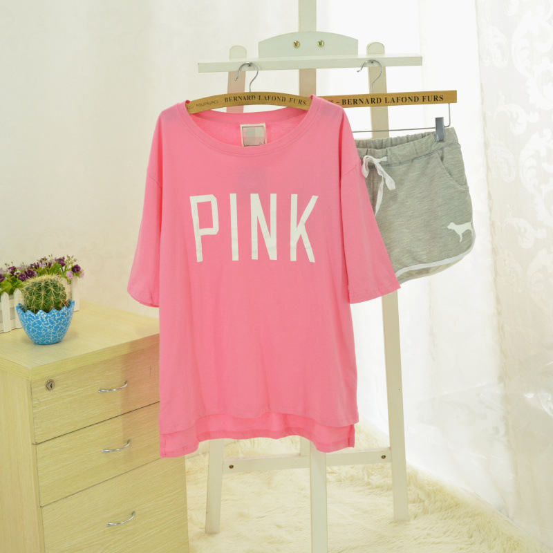2016新款夏季韓國睡衣代購女士純棉睡衣 外貿pink睡衣套裝 1295工廠,批發,進口,代購