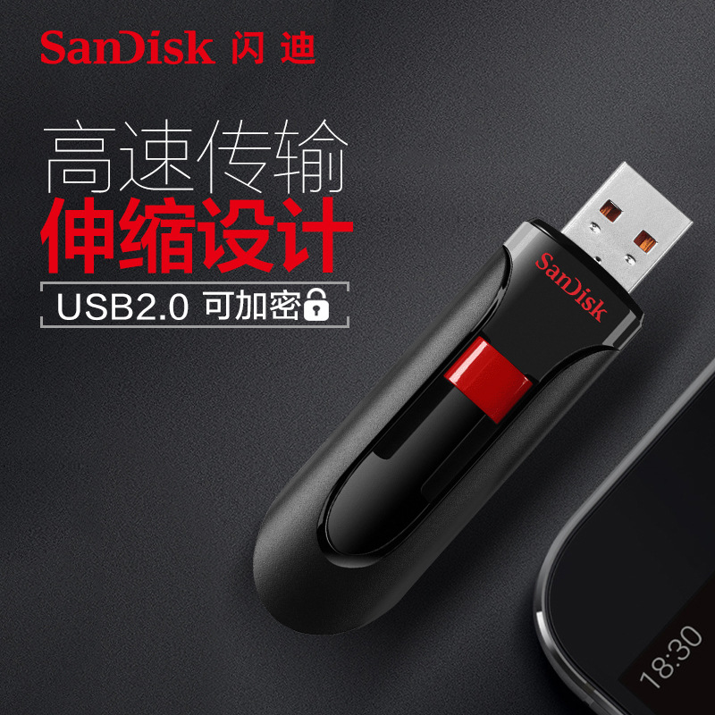 批發Sandisk/閃迪CZ60酷悠隨身碟8G 16G 32G 64G 128G伸縮 加密 優盤工廠,批發,進口,代購