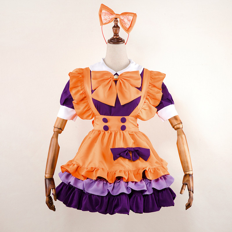 新品 拍攝服大蝴蝶結橙色蘿莉洛麗塔小洋裝 動漫cosplay女傭1265工廠,批發,進口,代購
