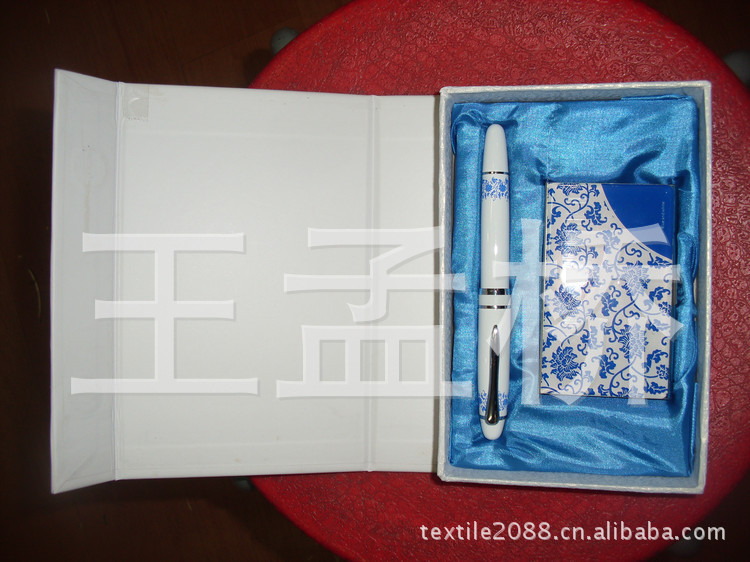 專業生產青花瓷套裝 筆+名片盒 可自由搭配 可做logo批發・進口・工廠・代買・代購