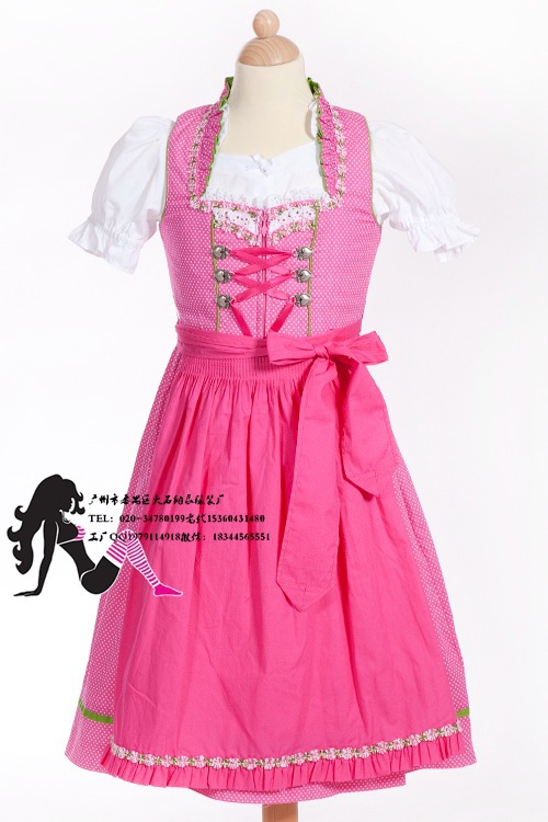 德國巴伐利亞啤酒節服裝民族風情兒童連衣裙純棉童裝三件套工廠,批發,進口,代購