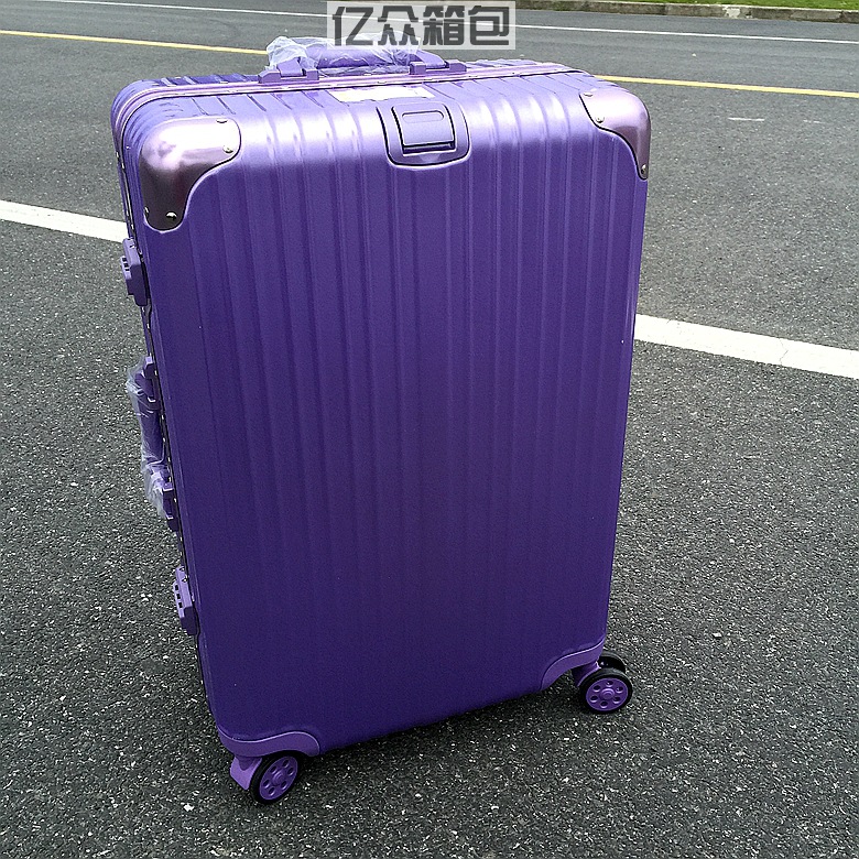 商務鋁框行李箱 金屬包角20寸旅行登機箱 女神紫鋁框玫瑰金拉桿箱工廠,批發,進口,代購