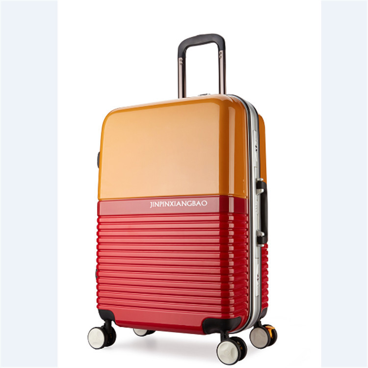 禮品定製混搭色旅行箱鋁框拉桿箱萬向輪純pc鋁合金行李箱20寸包郵工廠,批發,進口,代購