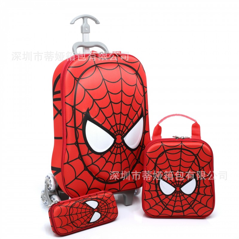 兒童拉桿箱 新款兒童3d拉桿書包三件套 蜘蛛俠 spiderman工廠,批發,進口,代購