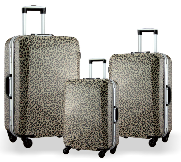 YISITAR品牌時尚3件套旅行箱性感豹紋ABS拉桿箱 廠傢直銷工廠,批發,進口,代購