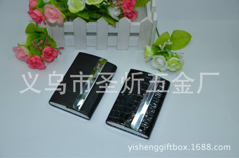 廠傢直銷貼皮名片盒金屬促銷禮品名片夾工廠,批發,進口,代購