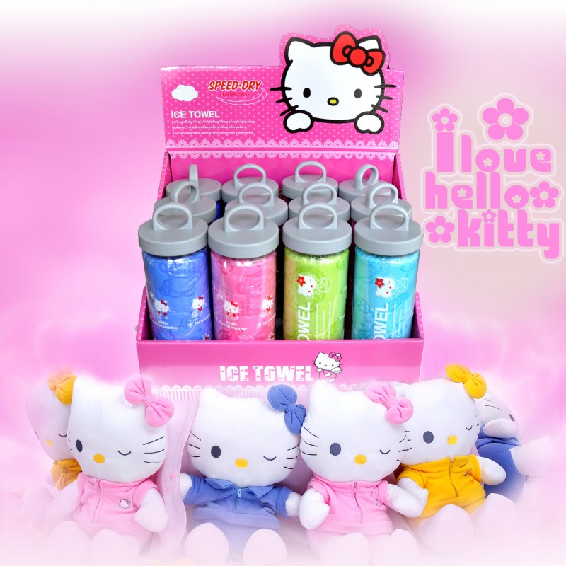 HelloKitty凱蒂貓冰涼巾 冷感運動冰涼巾 冰涼吸水毛巾 送展示盒工廠,批發,進口,代購