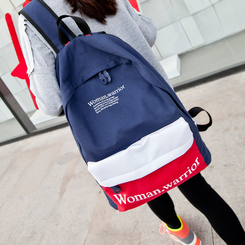 時尚韓版女包2016新款帆佈背包中學生書包雙肩包女潮學院風旅行包工廠,批發,進口,代購