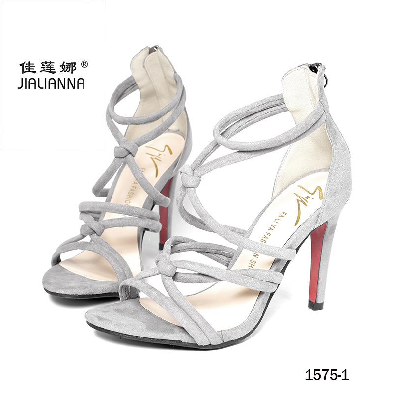 1575-1歐洲站夏季新款細跟羅馬風 交叉綁帶性感露趾高跟涼鞋女工廠,批發,進口,代購