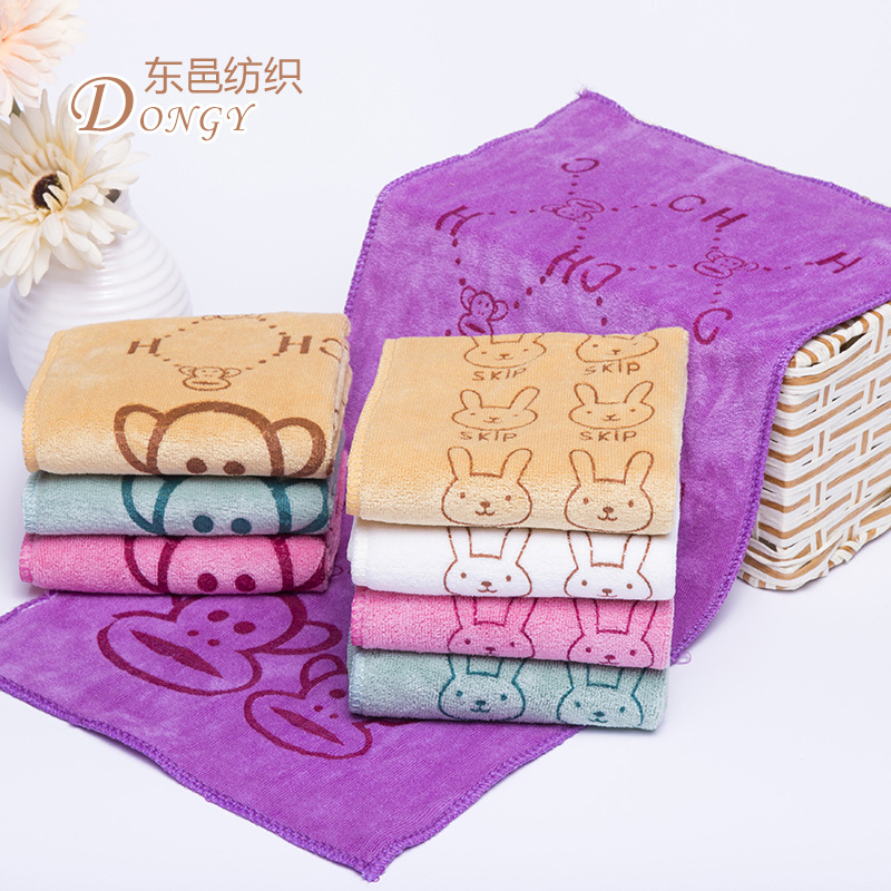 繡花情侶毛巾 超纖麵巾 卡通可愛 柔軟吸水工廠,批發,進口,代購