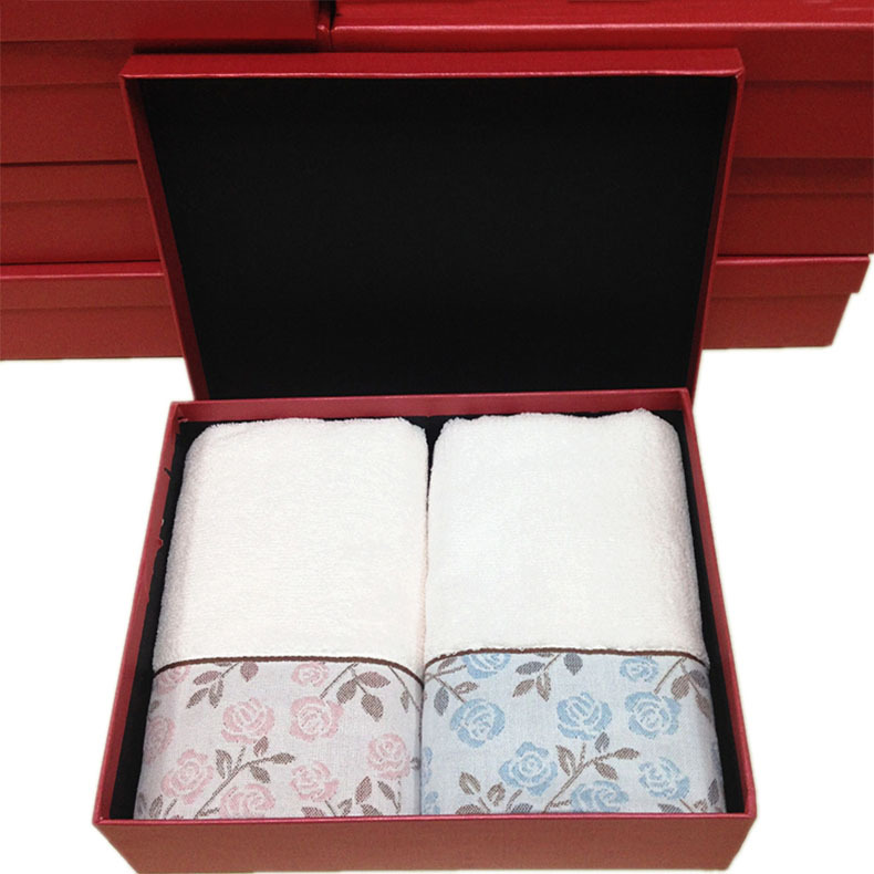 純棉毛巾公司福利員工實用禮品毛巾禮盒裝兩件套定製廣告創意麵巾工廠,批發,進口,代購