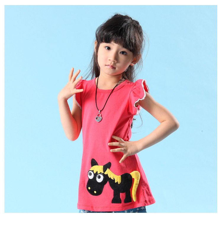 酷芘魚 2014夏新款女童t恤上衣外貿無袖童裝韓版女童洋裝工廠,批發,進口,代購