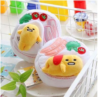 Gudetama 懶蛋蛋 蛋黃君 蛋黃哥 立體卡通毛絨零錢包工廠,批發,進口,代購