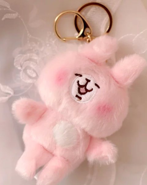 日本kanahei卡娜赫拉的小動物毛絨公仔包包掛件粉兔子可愛鑰匙扣工廠,批發,進口,代購