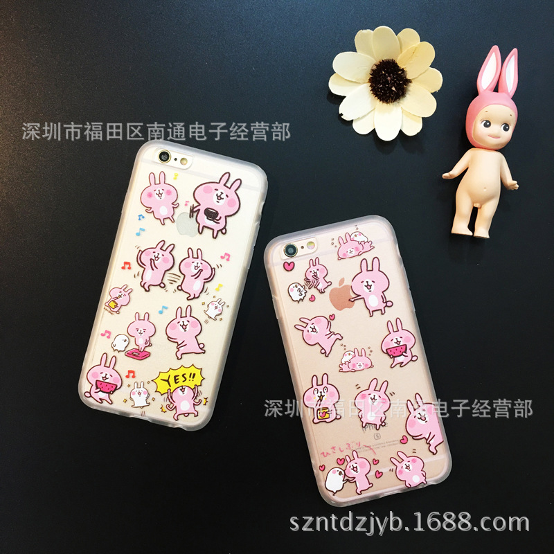 日本kanahei卡通蘋果6s手機殼卡娜赫拉可愛兔子iphone6plus保護套工廠,批發,進口,代購