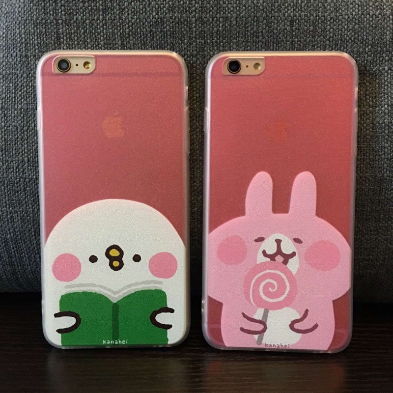 日本kanahei卡娜赫拉的小動物蘋果iPhone6 plus 粉兔子6s手機殼工廠,批發,進口,代購
