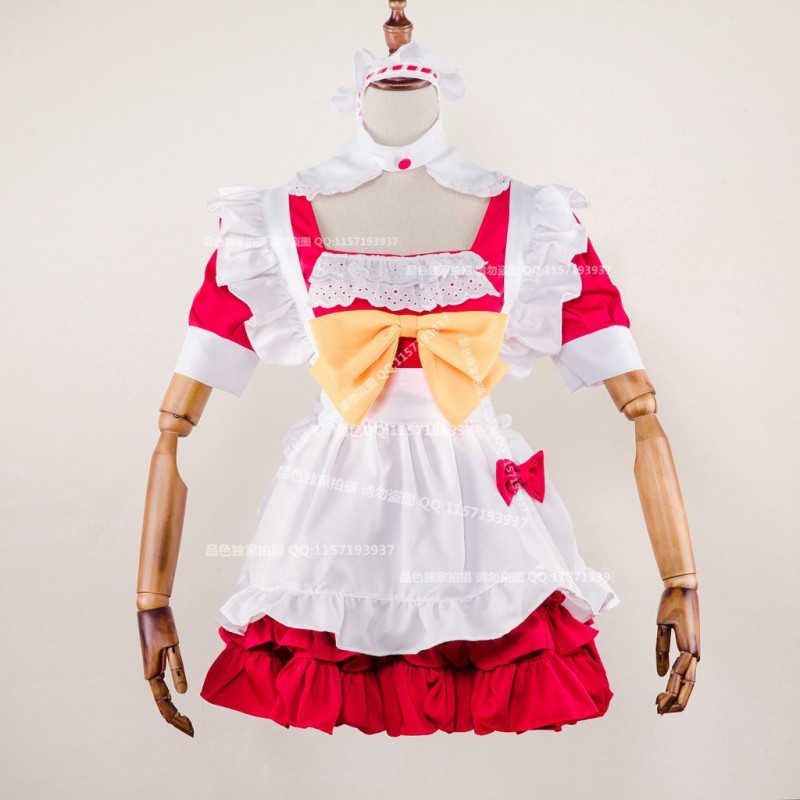 實拍 2015年新品大紅色洛麗塔洋裝 動漫cosplay女僕裝 餐廳工作服批發・進口・工廠・代買・代購