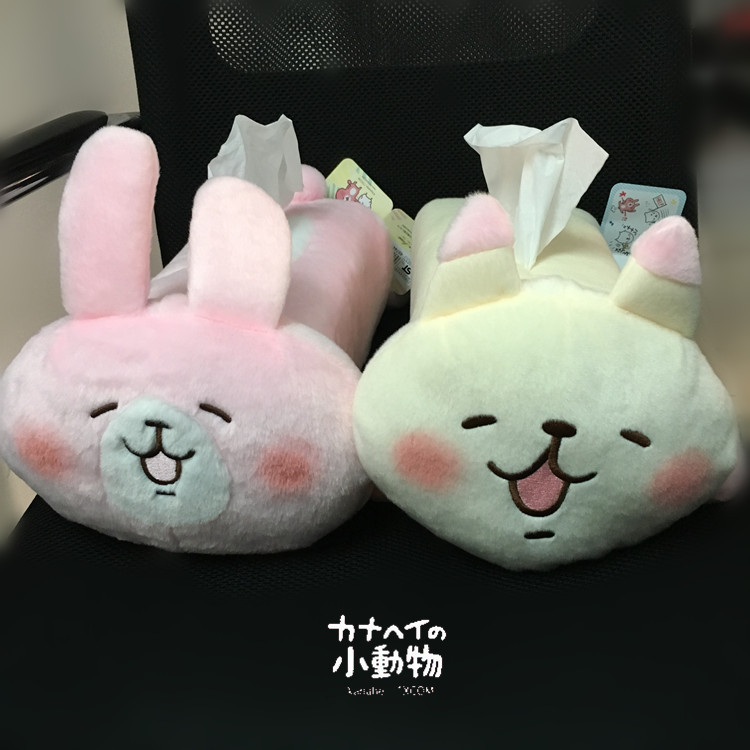 日本人氣Kanahei卡娜赫拉的可愛小動物兔子貓咪公仔抽紙盒紙巾抽工廠,批發,進口,代購