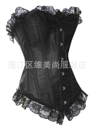 維美尚 批發 生產 corset 時尚宮廷束身衣 性感塑身衣黑色 036工廠,批發,進口,代購
