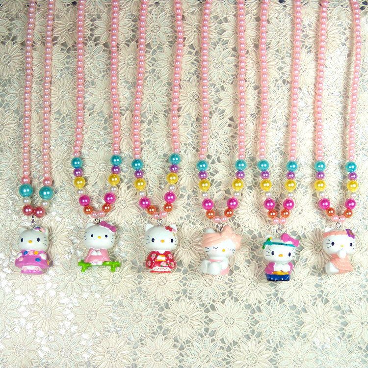 出口韓國 日本Hellokitty公主系列幻彩項鏈寶寶飾品 兒童配飾首飾批發・進口・工廠・代買・代購